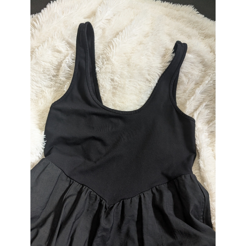 American Eagle Outfitters Black Stretchy Tank Sleeveless Lined Midi Dress Large - Picture 4 of 10